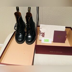 Dr. Martens Black Sole Made in England Leather Boot